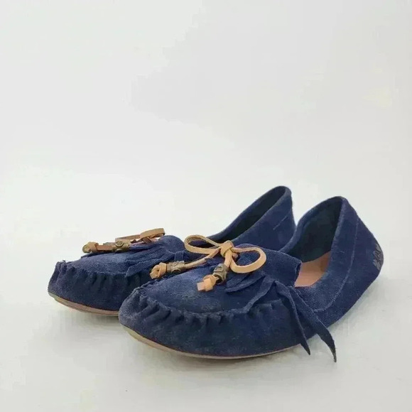 Lucky Brand Aunee Blue Suede Driving Mocassins - 10 - Picture 6 of 10
